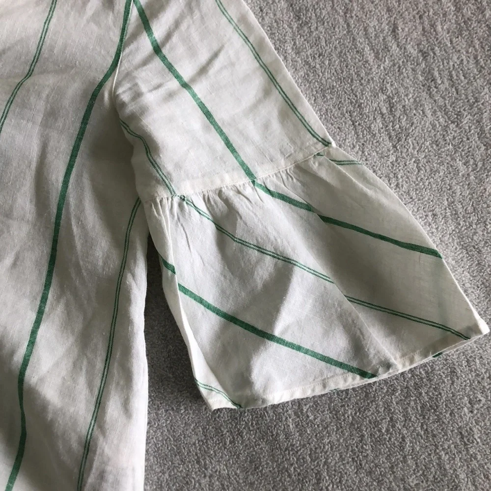 MASSIMO DUTTI linen striped top - Picture 4 of 4